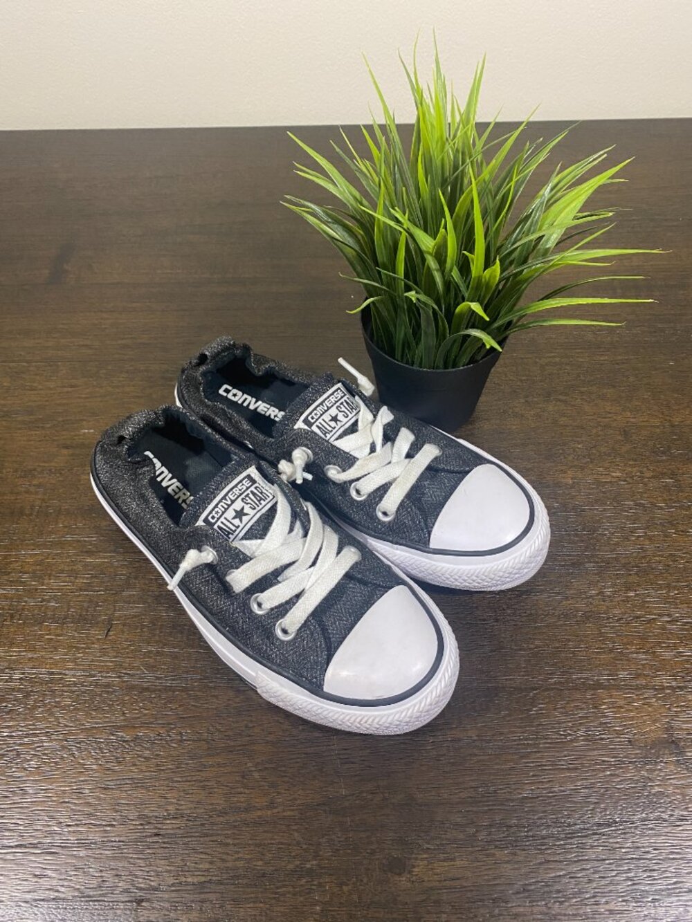 Converse Chuck Taylor All Star Shoreline Charcoal Knit Slip-on Sneaker Women's 6
